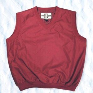 North End Micro Plus Men's Golf Vest Size L Chili Red All Climate Wear